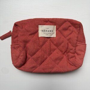 Sezane Pink Corduroy Pouch